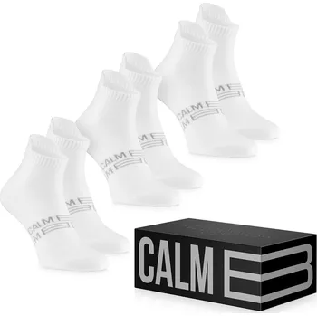 Pánské ponožky Calm B KRÁTKÉ PONOŽKY BÍLÉ 3-PACK Velikost: 43-46