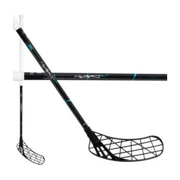 Florbalová hůl Zone floorball AIR/ONE HYBRID AL 27 raw/blue Florbalová hůl černá / modrá, Pravá (pravá ruka dole), 96cm (=106cm)
