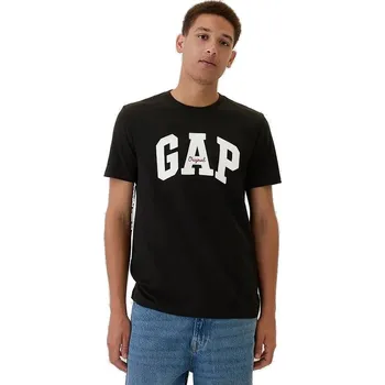 Pánské tričko tričko GAP V-Frch Everyday Soft Original Arch - True Black L