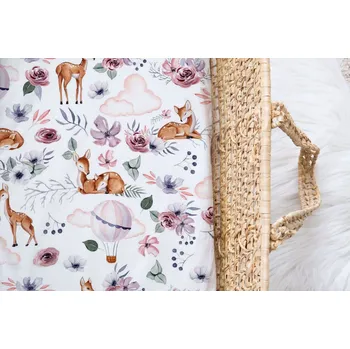 Prostěradlo Bavlněné prostěradlo do kolébky/postýlky Srnečky - 35X80 CM