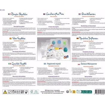 Svíčka Výroba svíček - rostlinný motiv