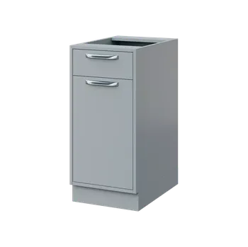 Elektrická zásuvka QS - 4DZ spodní skříňka, 1-dveřová/zásuvka, levá, 900x400x600, šedá