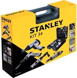 8221074STN Sada pneu nářadí - 1/2" utahovák, ráčna, kladivo, přímá bruska Stanley