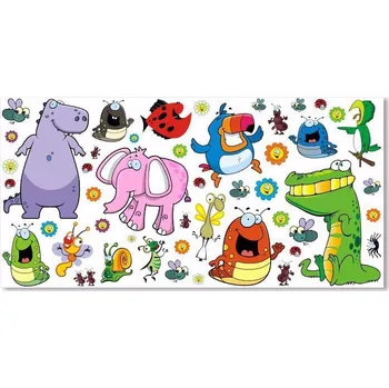 Samolepící dekorace Velká sada veselých zvířátek