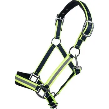 HKM Ohlávka Reflective HKM, neon yellow COB