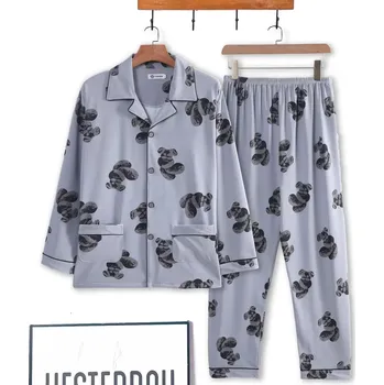 Pánské pyžamo z hedvábí – letní domácí set s krátkým rukávem Velikost: L, Barva (Varianta): 5010