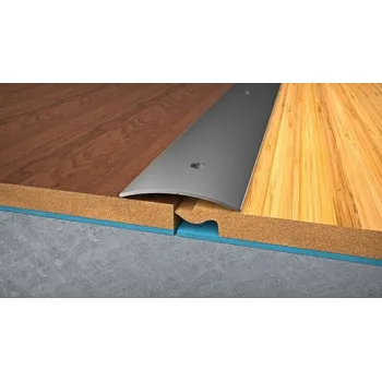 Podlahová lišta Bohemia Profil přechodový profil 30mm vrtaný 2,7m Barva: STŘÍBRNÁ