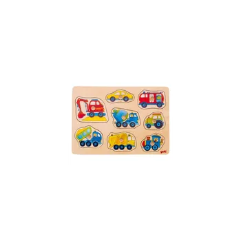Dřevěná hračka Vkládací puzzle - dopravní prostředky