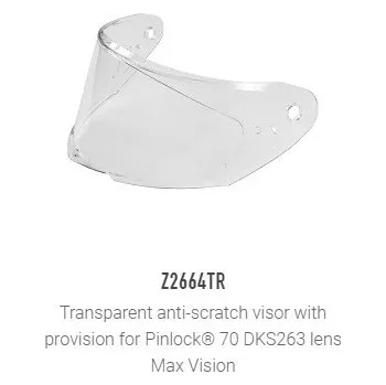 Motodoplněk GIVI Z2664TR plexi čiré pro přilbu 50.6 Sport, 50.8, 50.9, tvrzené proti poškrábání