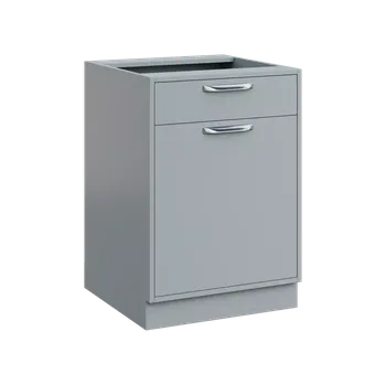 Elektrická zásuvka QS - 6DZ spodní skříňka, 1-dveřová/zásuvka, pravá, 900x600x600, šedá