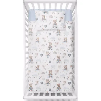 2-dílná sada do postýlky/postele + výplň Ospalí medvídci - 75X100 CM