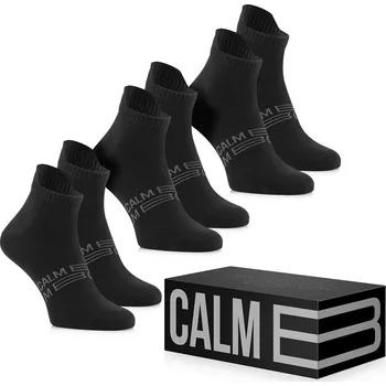 Pánské ponožky Calm B KRÁTKÉ PONOŽKY ČERNÉ 3-PACK Velikost: 43-46