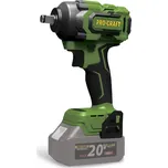 PROCRAFT PWA18 Aku rázový utahovák 1/2" 20V 550Nm, bezuhlíkový (bez baterie a nabíječky)