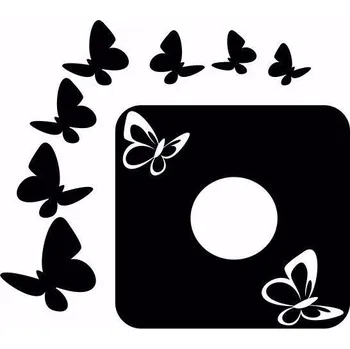 Samolepící dekorace Samolepící velurová ochrana vypínače Roj motýlků - mix barev