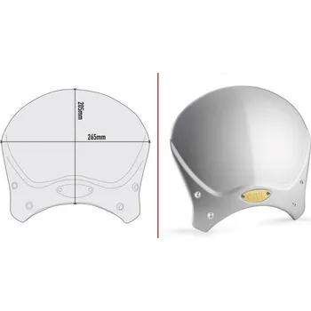 Motodoplněk GIVI 100AL štítek Café Racer celohliníkový, stříbrný, vxš205x265 mm, nutná montážní sada