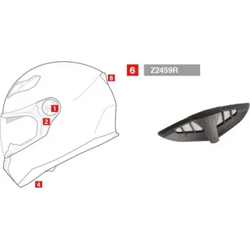 Helma na motorku GIVI Z2459R zadní ventilace pro přilby 50.4 Sniper