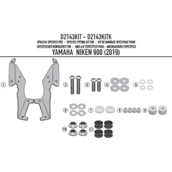 GIVI D2143KIT montážní sada pro plexi D 2144ST pro Yamaha NIKEN 900 (19-24)