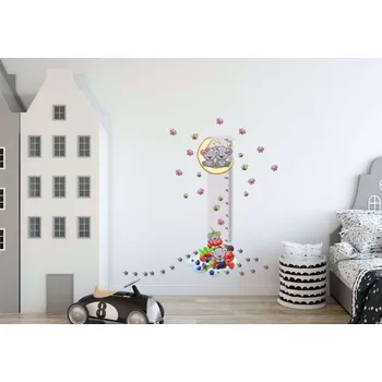 Metr na stěnu - Medvídek, ovoce a včelky