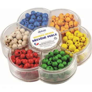 Dřevěná hračka Detoa Perličky v kytičce 8593547110537