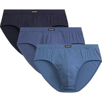 Pánská móda Pánské slipy Atlantic - námořnicky modrý denim - 3 ks, námořnicky modrý denim M i384_50962556