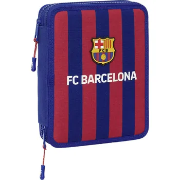 Penál Školní Dvoupatrový penál vybavený znak FC Barcelona 2024/25 modrý/červený