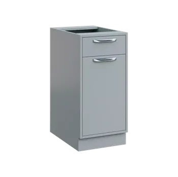 Elektrická zásuvka QS - 4DZ spodní skříňka, 1-dveřová/zásuvka, pravá, 900x400x600, šedá