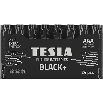 Článková baterie Baterie Tesla BLACK+ alkalická mikrotužková baterie AAA (LR03, shrink) 24 ks