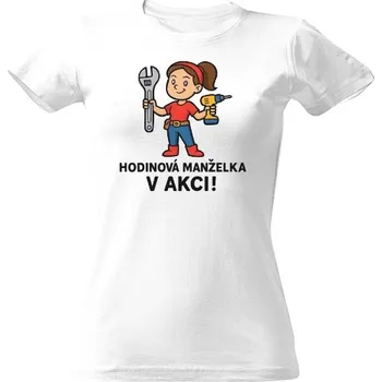 Dámské tričko Tričko s potiskem Hodinová manželka v akci dámské