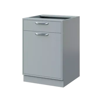 Elektrická zásuvka QS - 6DZ spodní skříňka, 1-dveřová/zásuvka, levá, 900x600x600, šedá