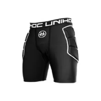 Florbalový chránič Unihoc Goalie shorts FLOW Brankářské šortky XXXL, černá / bílá