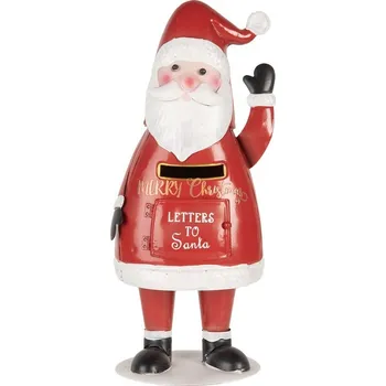 Bytová dekorace Clayre & Eef schránka ve tvaru Santy Letters to Santa - 16*14*35 cm Červená