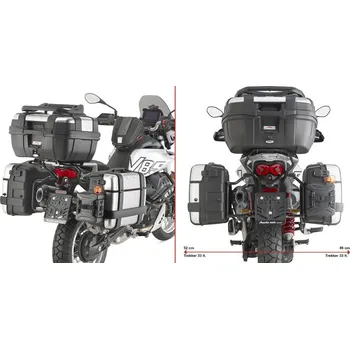 Zavazadlo na motocykl GIVI PLO8209MK trubkový nosič bočních kufrů PL ONE-FIT pro Moto Guzzi V85 850 TT (24-25)