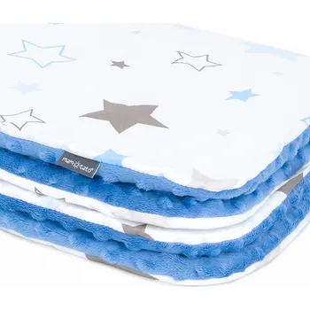 Dětská deka Dětská deka Hvězdy Minky 75x100 cm - Modrá bez výplně