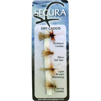 Umělá nástraha Secura Flyfishing Mušky Dry Caddis 4 ks