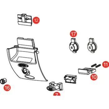 Motodoplněk GIVI Z1983R červené tlačítko kufru V 47 (pozice 7)