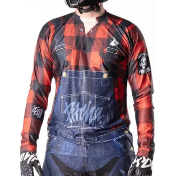 cyklistický dres PITCHA dres REDNECK 2025 blue/red - M