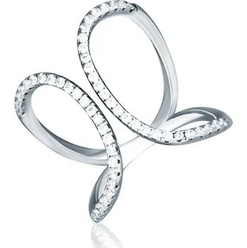 Prsten Zlatnictví Helios Široký stříbrný prsten Velikost: 54, Váha: 3,55g