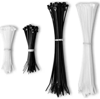Stahovací páska CONNECT IT ZipTie Stahovací pásky na kabely ČERNÁ/BÍLA CFF-1010-BW
