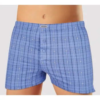 Pánské spodní prádlo Trenkoslipy Andrie PS 5864 kostka modré Barva: Modrá, Velikost: 3XL