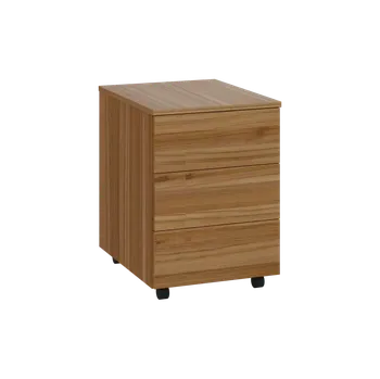 Zásuvkový kontejner PPK - 00 kontejner pojízdný, 3-zásuvkový, deska 18 mm, 600x430x560, ořech světlý