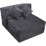 Rozkládací křeslo Lincoln 70x200x15 cm - Tmavě šedá