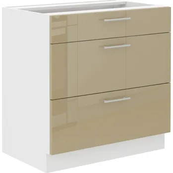 Stolarz-Lempert Kuchyňská skříňka Lara Cappucino - dolní 80 D 3S šuplíková QUADRO