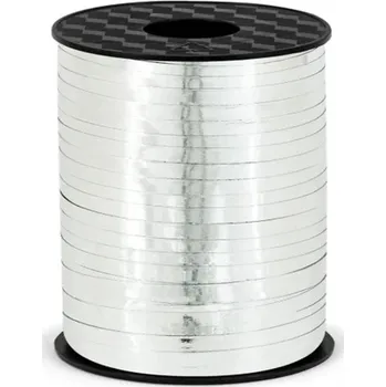 Balónek Stužka na balónky STŘÍBRNÁ lesklá 225 m