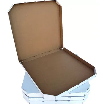 Jednorázové nádobí Krabice na pizzu A 34,5x34,5x3 bílo-hnědá Balení (50ks)