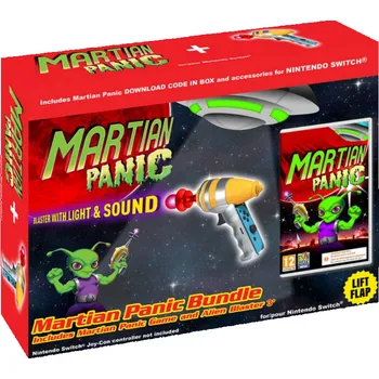 Hra pro Nintendo Switch Switch Martian Panic Game and Blaster Gun Bundle