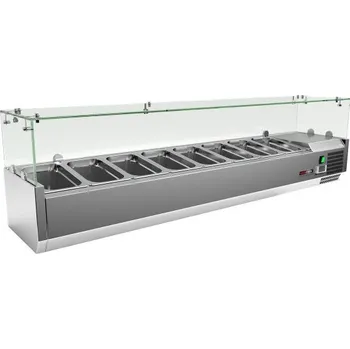 RM GASTRO Vitrínka chladící 160 cm MCH 4160 RedFox - 7xGN 1/4