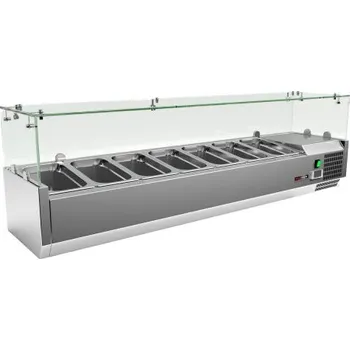 RM GASTRO Vitrínka chladící 150 cm MCH 4150 RedFox - 7xGN1/4