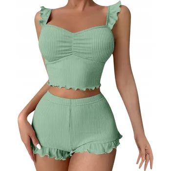 Dámské pyžamo SNM dámské pyžamo polyester zelené univerzální velikosti