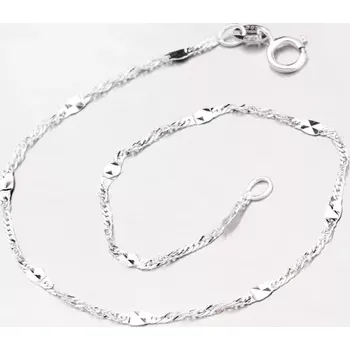 Náramek Náramek bílé zlato 585 zdobený gravírovanými plíškami 44-1703 délka 19 cm