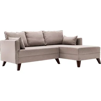 Pohovka Rohová rozkládací pohovka Bella Corner Right 2 Cream, krémová